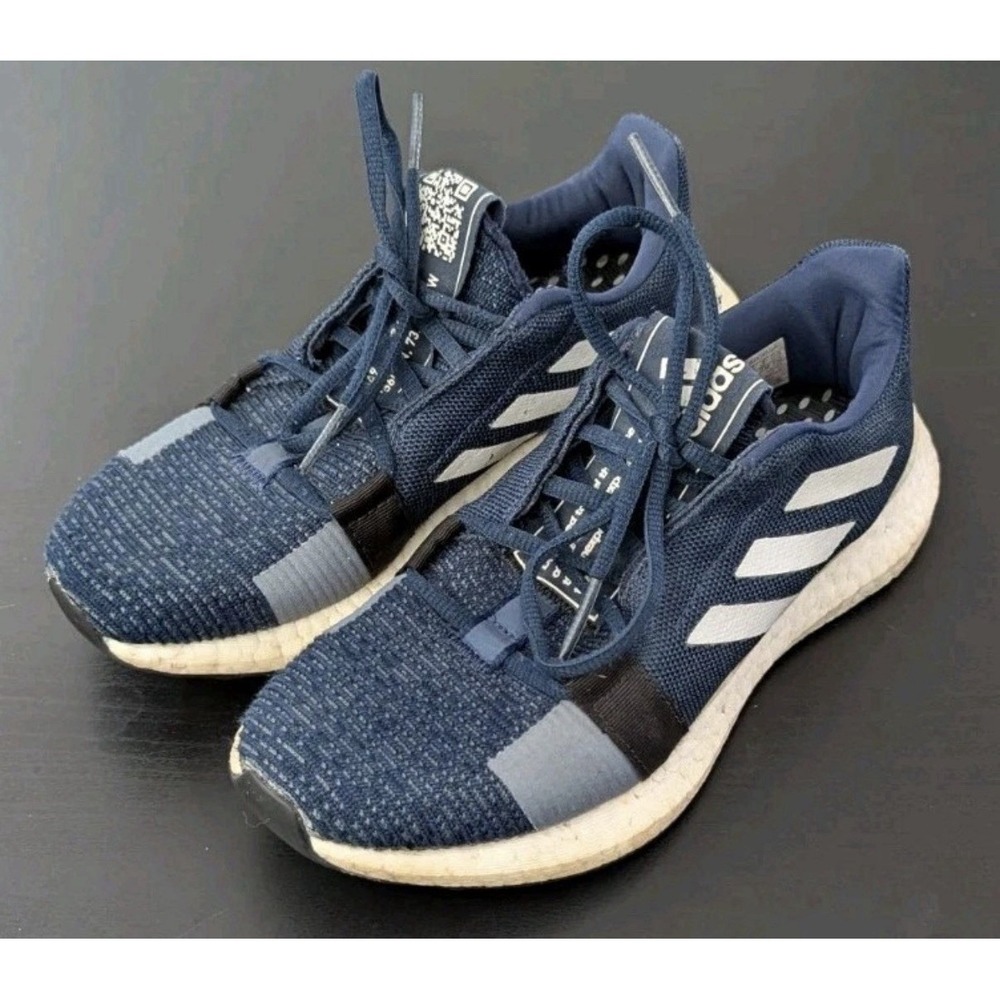 Adidas SenseBOOST GO Men Running Shoes Sneakers Men‎ Size 5 Blue White Gym